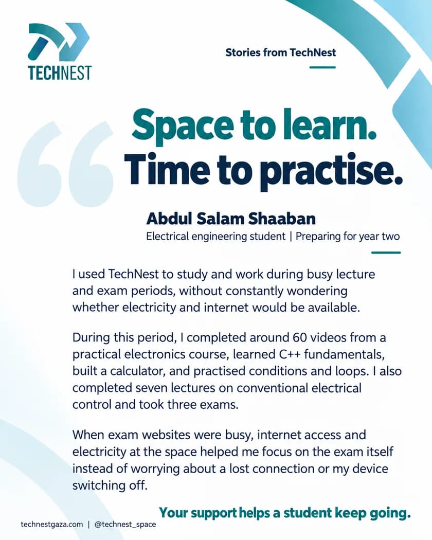 Abdul Salam Shaaban — Space to learn. Time to practise.
