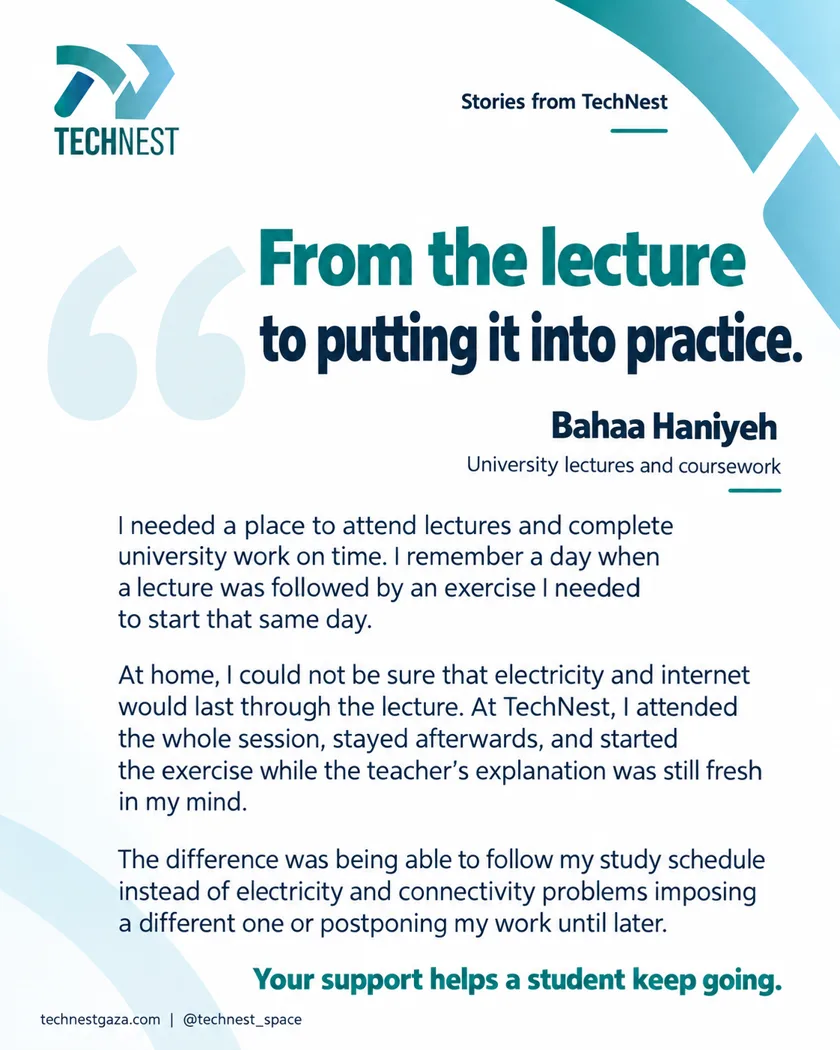 Bahaa Haniyeh — From the lecture to putting it into practice.