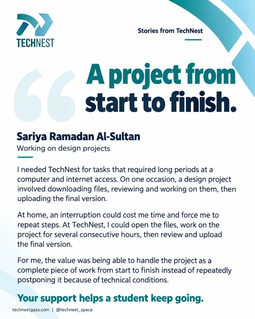 Sariya Ramadan Al-Sultan — A project from start to finish.